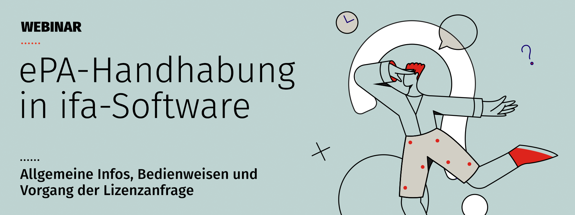 Klickbanner zur Buchung von Terminen für das Webinar „ePA Handhabung in der ifa-Software“