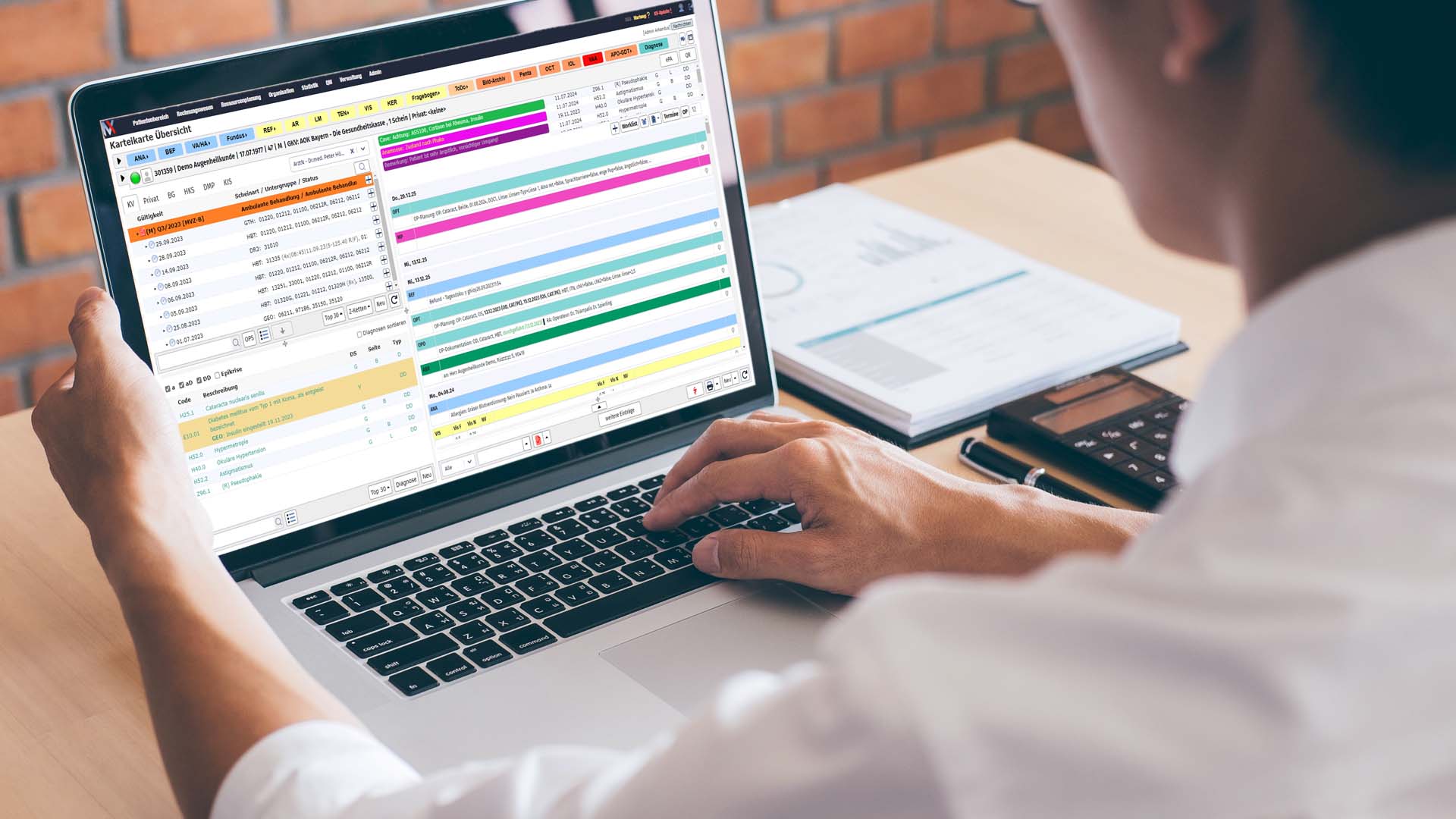 Webbasierte Praxissoftware für Augenärzte
